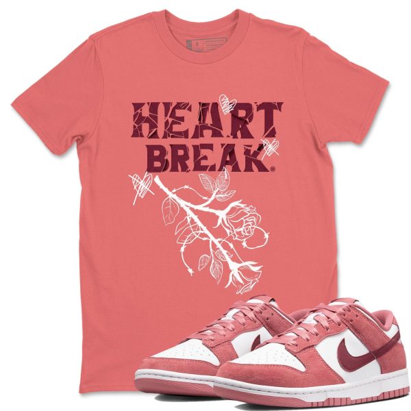 Heart Break -Unisex Crew Neck Sneaker Matching Tee Shirt To Match Dunks Valentine's Day 2024 Jezsport.com