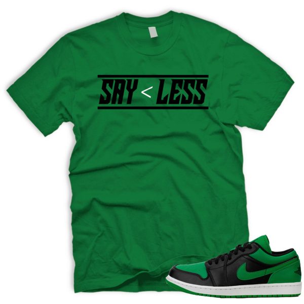 LESS T Shirt to match Air J 1 Low Lucky Green Black White Jezsport.com