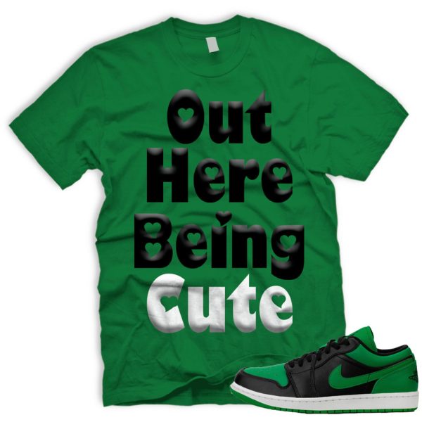 CUTE T Shirt to match Air J 1 Low Lucky Green Black White Jezsport.com