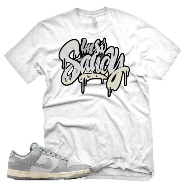 SAUCY T-shirt to match Dunk Cool Grey Football Grey medium white two tone Jezsport.com