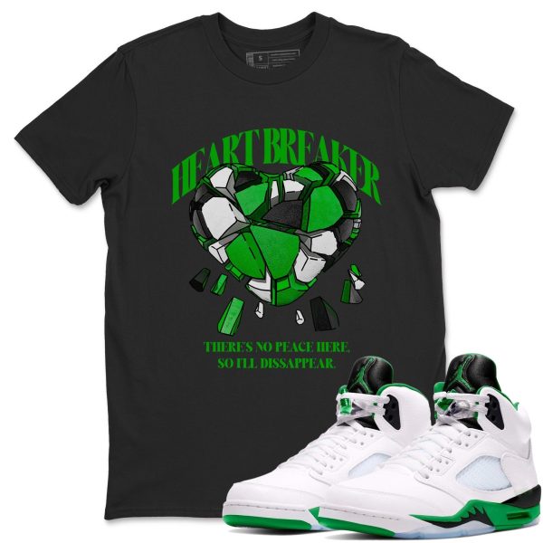 Heart Breaker Sneaker Tee - Unisex Cotton Sneaker Shirts To Match Jordans 5s Lucky Green Jezsport.com