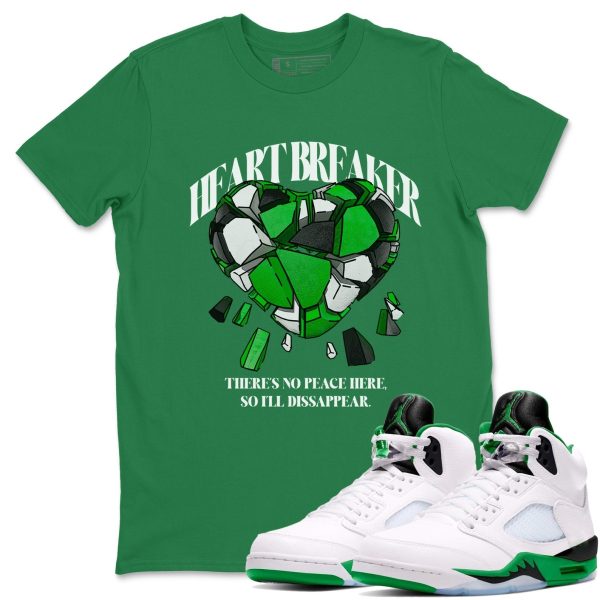 Heart Breaker Sneaker Tee - Unisex Cotton Sneaker Shirts To Match Jordans 5s Lucky Green Jezsport.com