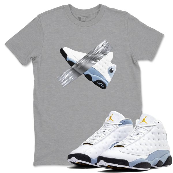 Duct Tape Sneaker Tee - Sneaker Shirts To Match Jordans Unisex Cotton Sneaker Shirts To Match Jordans 13s Blue Grey Jezsport.com