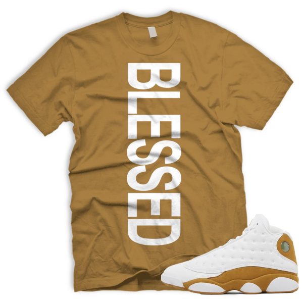 BLSSDVERT T Shirt To Match Wheat 13 AJ13 White Jezsport.com