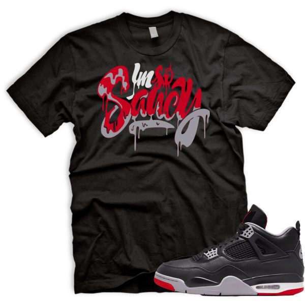 SAUCY T Shirt To Match Air J 4 Bred Reimagined Black Cement Grey Varsity Red Summit White Jezsport.com