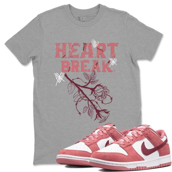 Heart Break -Unisex Crew Neck Sneaker Matching Tee Shirt To Match Dunks Valentine's Day 2024 Jezsport.com