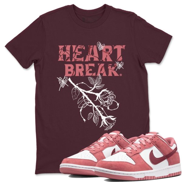 Heart Break -Unisex Crew Neck Sneaker Matching Tee Shirt To Match Dunks Valentine's Day 2024 Jezsport.com