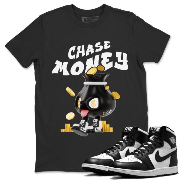 Chase Money Unisex Crew Neck Cotton Streetwear Brand 1s Black White Shirts To Match Sneakers Jezsport.com