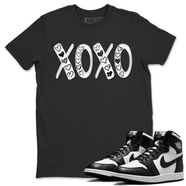 XOXO Unisex Crew Neck Cotton Streetwear Brand 1s Black White Shirts To Match Sneakers Jezsport.com