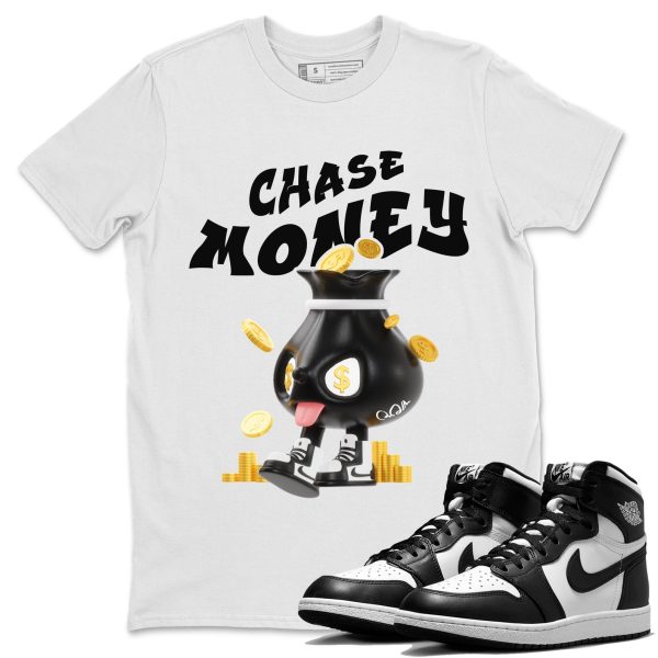 Chase Money Unisex Crew Neck Cotton Streetwear Brand 1s Black White Shirts To Match Sneakers Jezsport.com