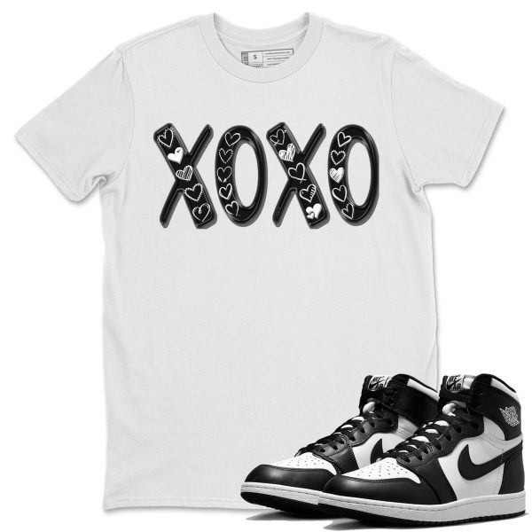 XOXO Unisex Crew Neck Cotton Streetwear Brand 1s Black White Shirts To Match Sneakers Jezsport.com