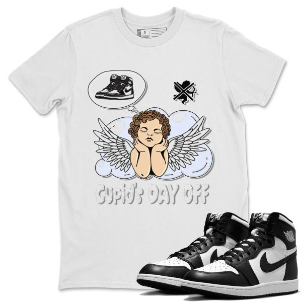 Cupids Day Off Unisex Crew Neck Cotton Streetwear Brand 1s Black White Shirts To Match Sneakers Jezsport.com