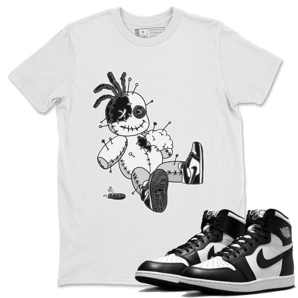 Voodoo Doll Unisex Crew Neck Cotton Streetwear Brand 1s Black White Shirts To Match Sneakers Jezsport.com