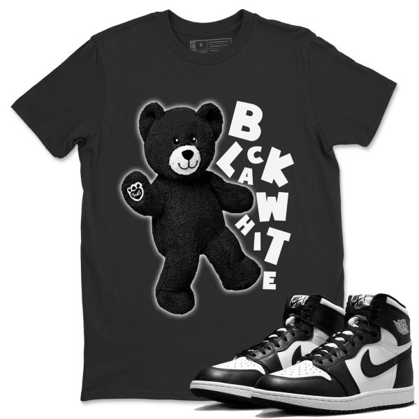 Hello Bear Unisex Crew Neck Cotton Streetwear Brand 1s Black White Shirts To Match Sneakers Jezsport.com