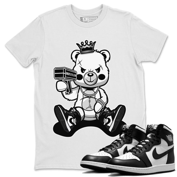 Bad King Baby Bear Unisex Crew Neck Cotton Streetwear Brand 1s Black White Shirts To Match Sneakers Jezsport.com