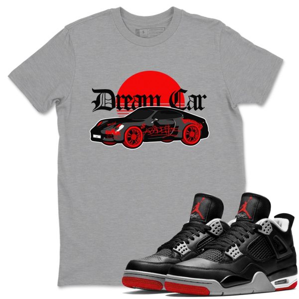 Dream Car Unisex Crew Neck Cotton Streetwear Brand 4s Bred Reimagined Shirts To Match Sneakers Jezsport.com