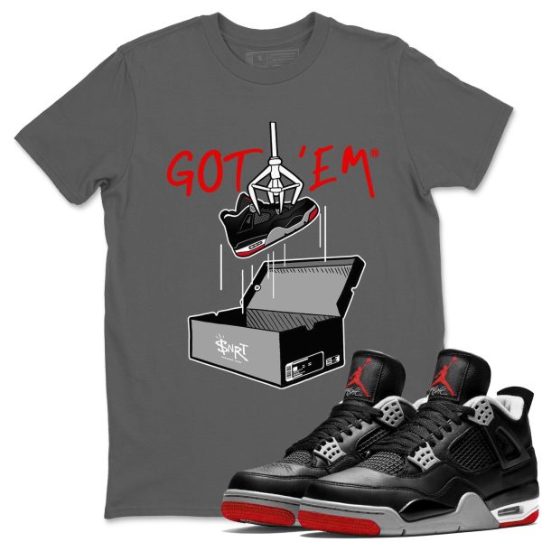 New Treasure Hunter Unisex Crew Neck Cotton Streetwear Brand 4s Bred Reimagined Shirts To Match Sneakers Jezsport.com