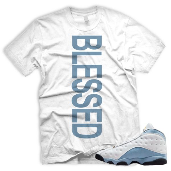 BLSSD T Shirt To Match AJ J 13 Blue Grey Winter Whites Blueish Jezsport.com