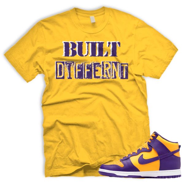 BD T Shirt To Match Dunk High Court Purple Team Gold 95 Jezsport.com