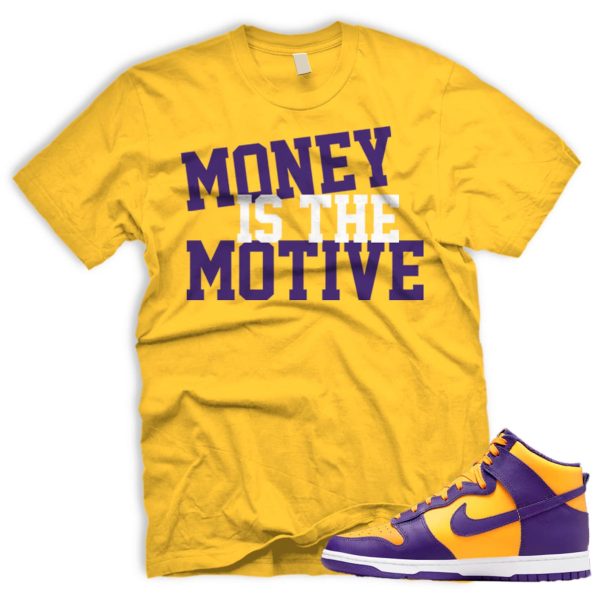 MONEY T Shirt To Match Dunk High Court Purple Team Gold 95 Jezsport.com