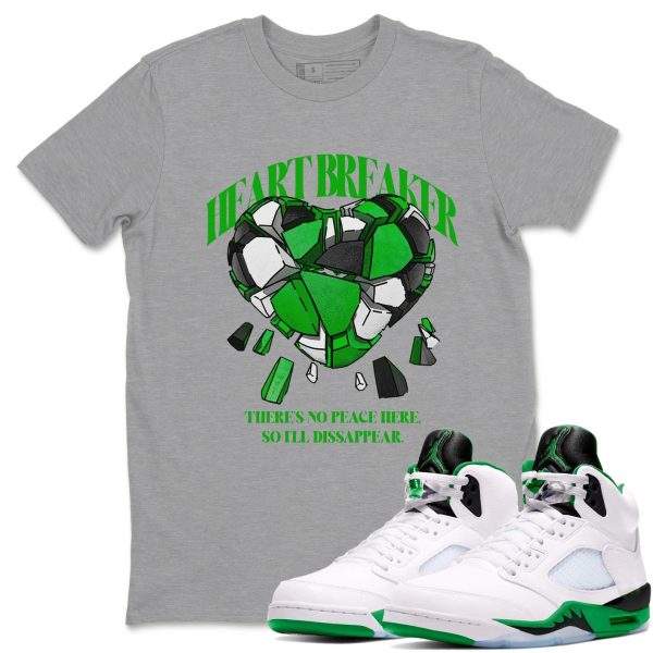 Heart Breaker Sneaker Tee - Unisex Cotton Sneaker Shirts To Match Jordans 5s Lucky Green Jezsport.com