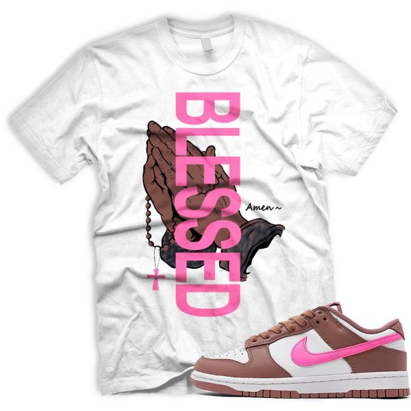 BLESSEDHANDS T Shirt To Match Retro Dunk Smokey Mauve Playful Pink White Brown Low Jezsport.com