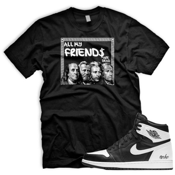 FRNDS T Shirt To Match Air J 1 Reverse Panda OG Low Black White Jezsport.com