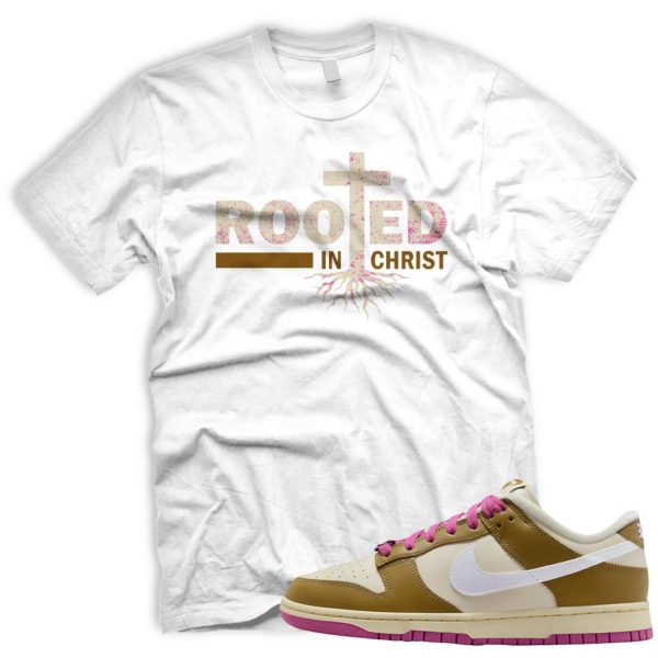 ROOTED T Shirt To Match Wmns Dunk Bronzine Playful Pink Coconut Milk Next Nature Jezsport.com