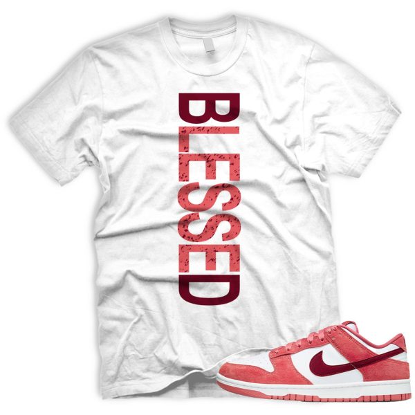 BLSSD T Shirt To Match Dunk Valentine's Day Low Team Red Adobe Dragon White Wmns Jezsport.com