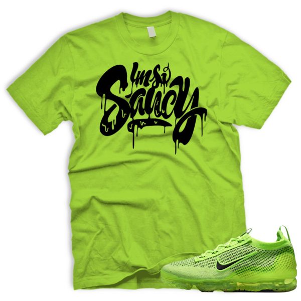 SAUCY T Shirt To Match Neon Volt Vapormax Plus Flyknit 2 air Jezsport.com