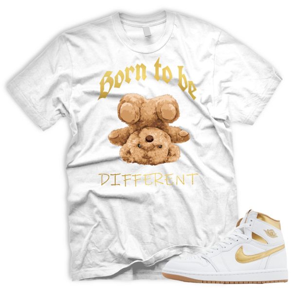 DFFRNT T Shirt To Match Metallic Gold 1 White Gum Light Brown Retro High OG Air J Jezsport.com