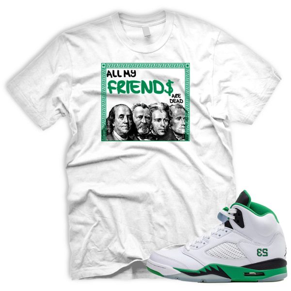 FRNDS T Shirt To Match AJ 5 Women's Lucky Green Black Ice Blue WMNS Retro V J Jezsport.com