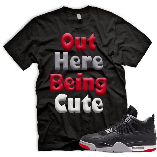 CUTE T Shirt To Match Air J 4 Bred Reimagined Black Cement Grey Varsity Red Summit White Jezsport.com