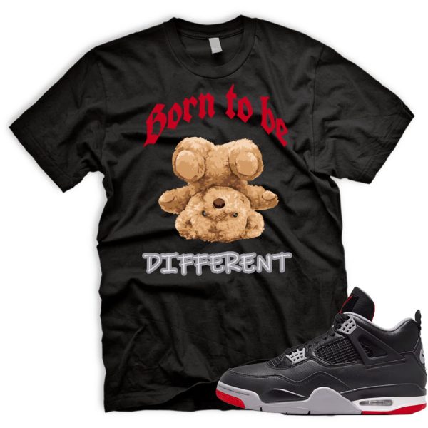 DFFRNT T Shirt To Match Air J 4 Bred Reimagined Black Cement Grey Varsity Red Summit White Jezsport.com