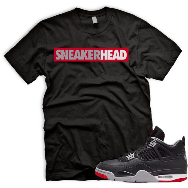 SNHD T Shirt To Match Air J 4 Bred Reimagined Black Cement Grey Varsity Red Summit White Jezsport.com