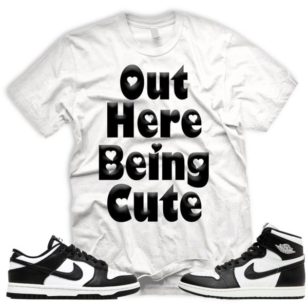 CUTE T Shirt To Match Dunk low AJ 1 High 85 White Black Panda og Jezsport.com