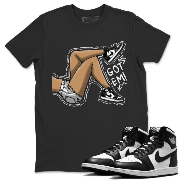 Got Em Legs Unisex Crew Neck Cotton Streetwear Brand 1s Black White Shirts To Match Sneakers Jezsport.com