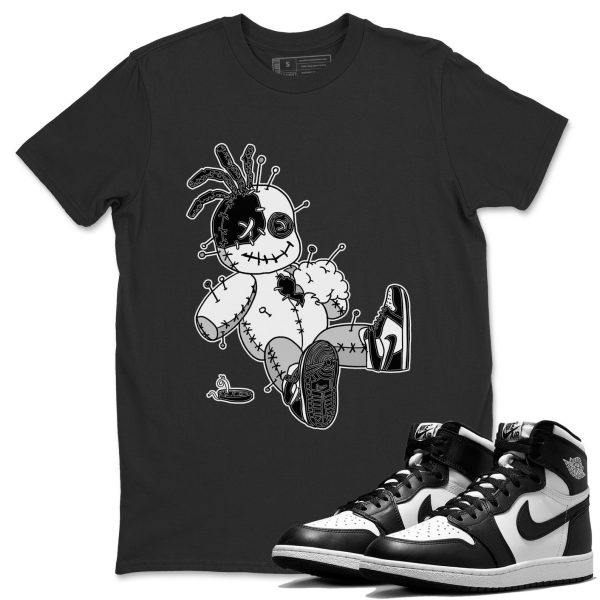 Voodoo Doll Unisex Crew Neck Cotton Streetwear Brand 1s Black White Shirts To Match Sneakers Jezsport.com