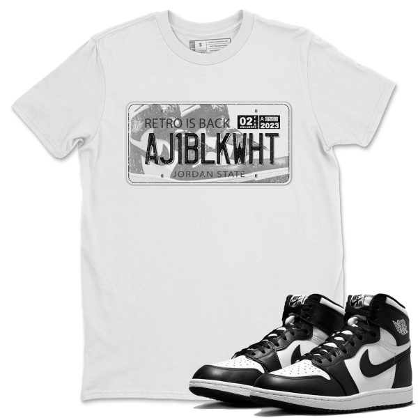 Sneaker Plate Unisex Crew Neck Cotton Streetwear Brand 1s Black White Shirts To Match Sneakers Jezsport.com