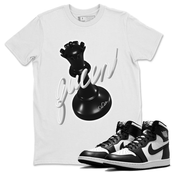 3D Queen Unisex Crew Neck Cotton Streetwear Brand 1s Black White Shirts To Match Sneakers Jezsport.com