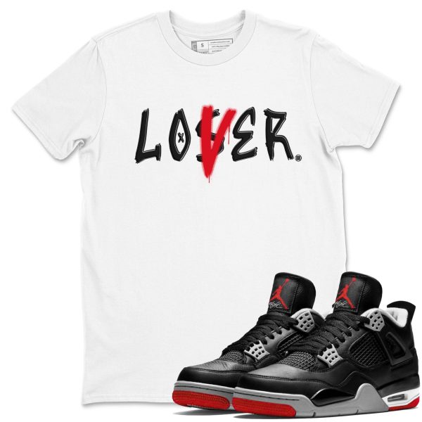 Loser Lover Unisex Crew Neck Cotton Streetwear Brand 4s Bred Reimagined Shirts To Match Sneakers Jezsport.com