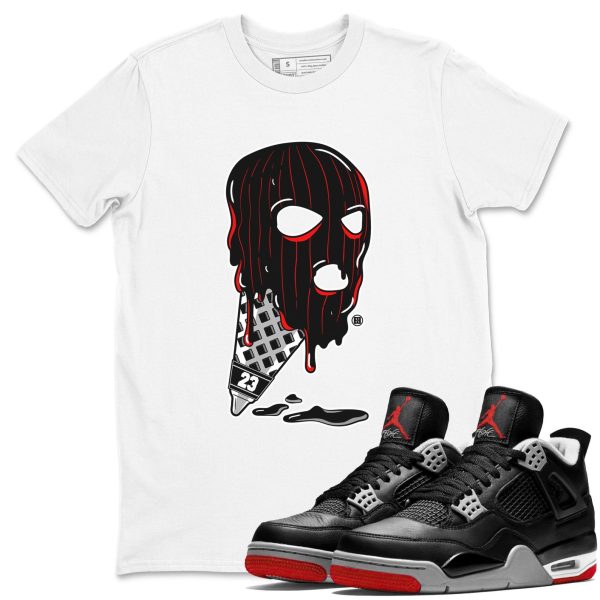 Ice Cream Mask Unisex Crew Neck Cotton Streetwear Brand 4s Bred Reimagined Shirts To Match Sneakers Jezsport.com