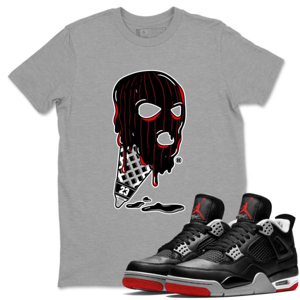 Ice Cream Mask Unisex Crew Neck Cotton Streetwear Brand 4s Bred Reimagined Shirts To Match Sneakers Jezsport.com