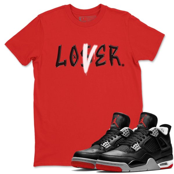 Loser Lover Unisex Crew Neck Cotton Streetwear Brand 4s Bred Reimagined Shirts To Match Sneakers Jezsport.com