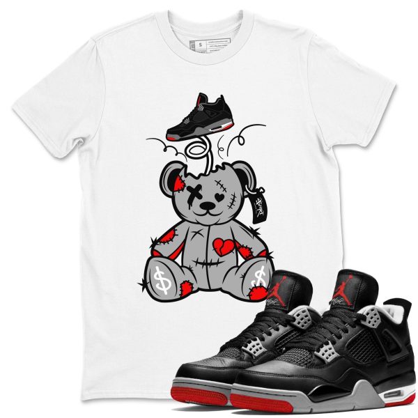 Surprise Teddy Bear Unisex Crew Neck Cotton Streetwear Brand 4s Bred Reimagined Shirts To Match Sneakers Jezsport.com