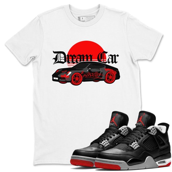 Dream Car Unisex Crew Neck Cotton Streetwear Brand 4s Bred Reimagined Shirts To Match Sneakers Jezsport.com