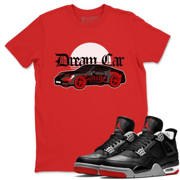 Dream Car Unisex Crew Neck Cotton Streetwear Brand 4s Bred Reimagined Shirts To Match Sneakers Jezsport.com