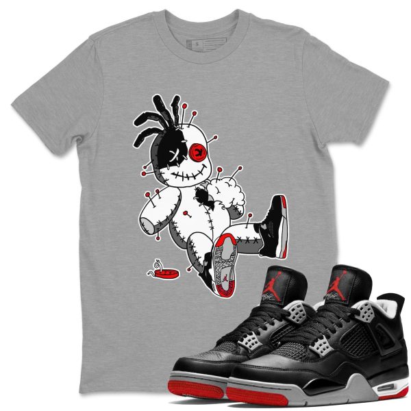 Voodoo Doll Unisex Crew Neck Cotton Streetwear Brand 4s Bred Reimagined Shirts To Match Sneakers Jezsport.com