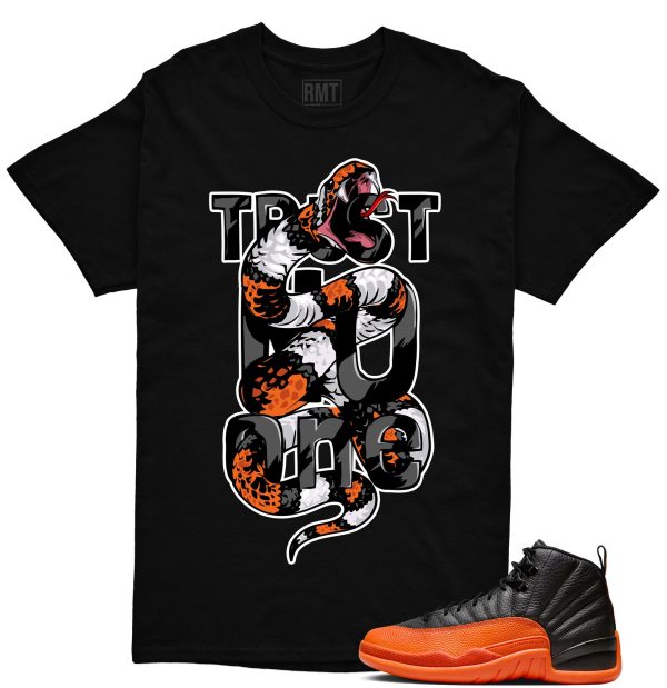 Jordan 12 Brilliant Orange Unisex T-Shirt, Trust No One Tee To Match Sneaker Jezsport.com