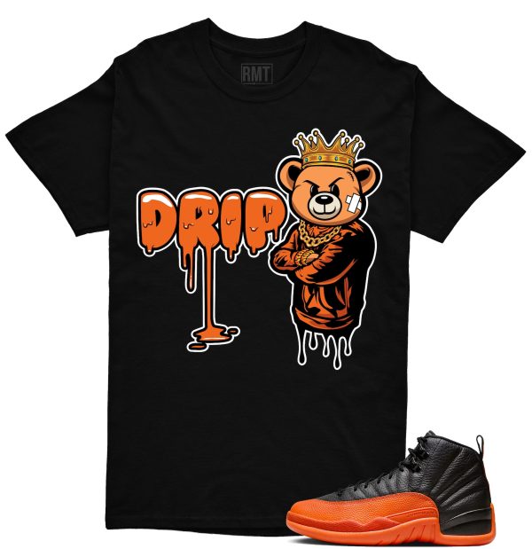 Jordan 12 Brilliant Orange Unisex T-Shirt, Drip Tee To Match Sneaker Jezsport.com